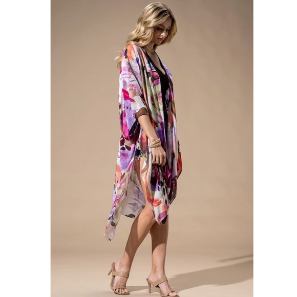 🌟 “The Violet" Watercolor Multi Kimono - Picture 5 of 5